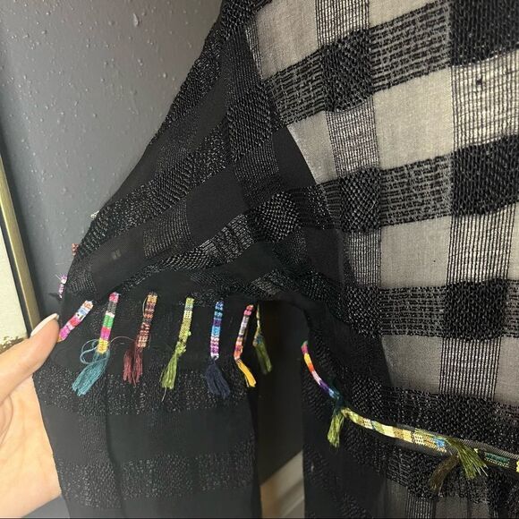 Zara Artsy Embroidered Button Front Kimono Duster - Picture 14 of 16